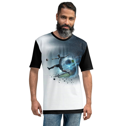 'Gracefully Gliding' All-Over-Print Polyester Men's Short Sleeve Soccer Shirt