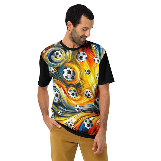 'Vibrant Ways' All-Over-Print Polyester Men's Short Sleeve Soccer Shirt