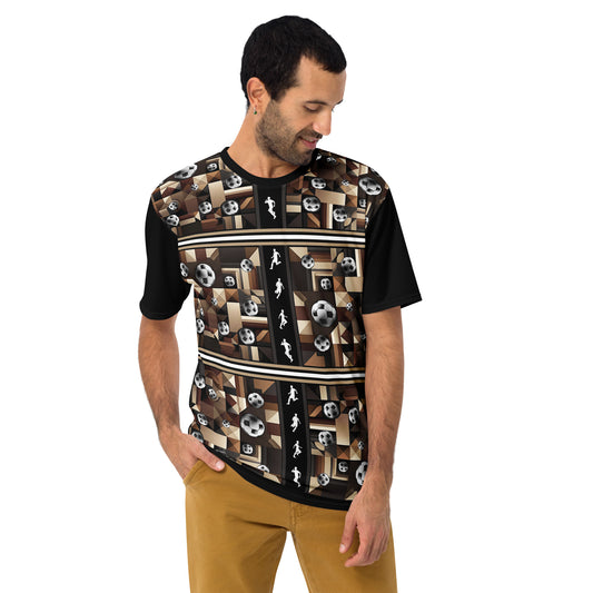 'Geometric Soccer' All-Over-Print Polyester Men's Short Sleeve Soccer Shirt