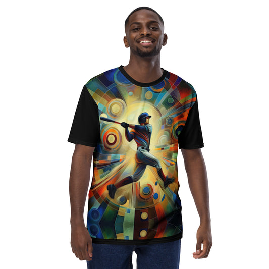 'Optimistic Thinking' All-Over-Print Polyester Men's Short Sleeve Baseball Shirt