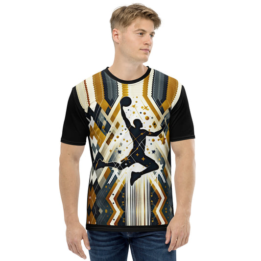 'Flash Dunk' All-Over-Print Polyester Men's Short Sleeve Basketball Shirt