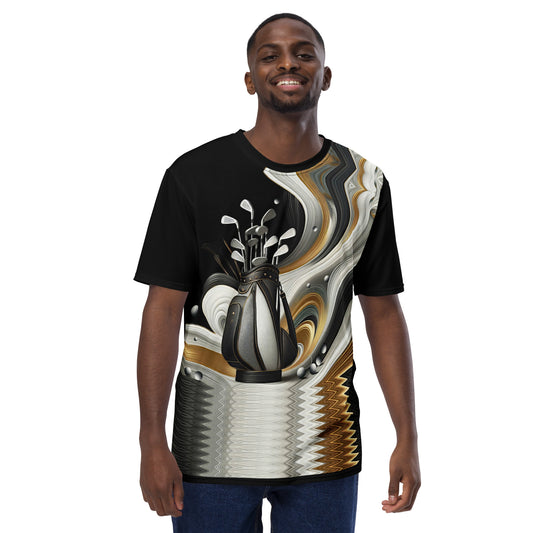 'Club Abstract' All-Over-Print Polyester Men's Short Sleeve Golf Shirt