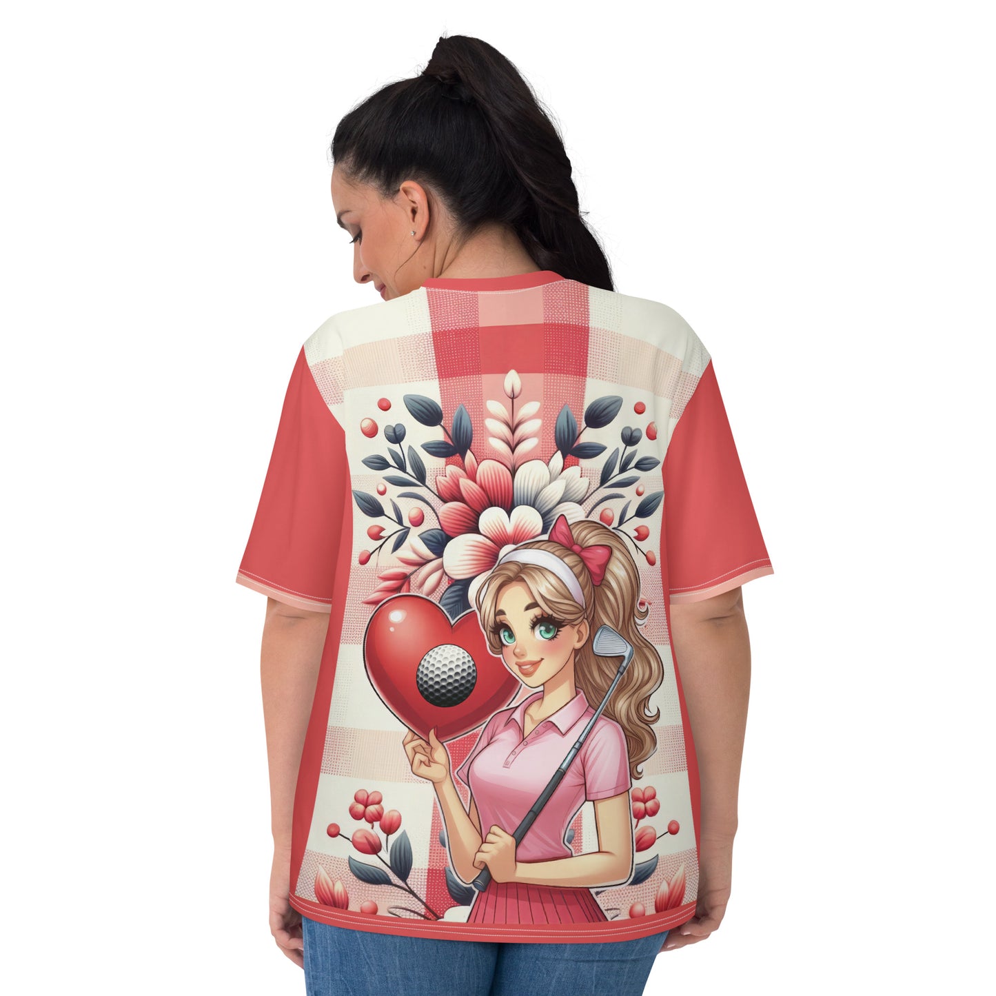 'Pretty Woman' All-Over-Print Polyester Women's Short Sleeve Golf Shirt