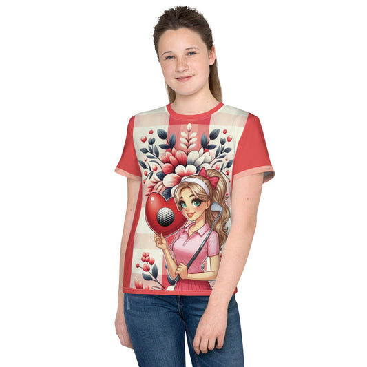 'Pretty Woman' All-Over-Print Polyester Girls Short Sleeve Golf Shirt