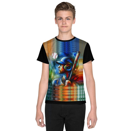 'In Focus' All-Over-Print Polyester Boy's Short Sleeve Baseball Shirt